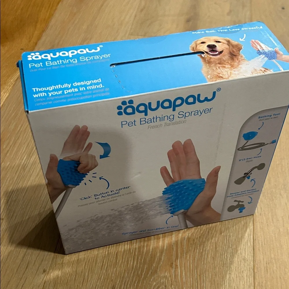 Aquapaw Pet Bathing Sprayer in Blue